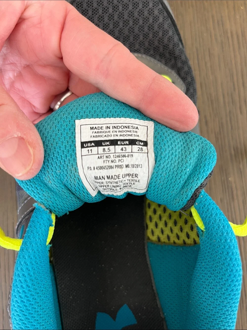 Under Armour Women’s Gray Running Shoes with Neon Yellow Accents